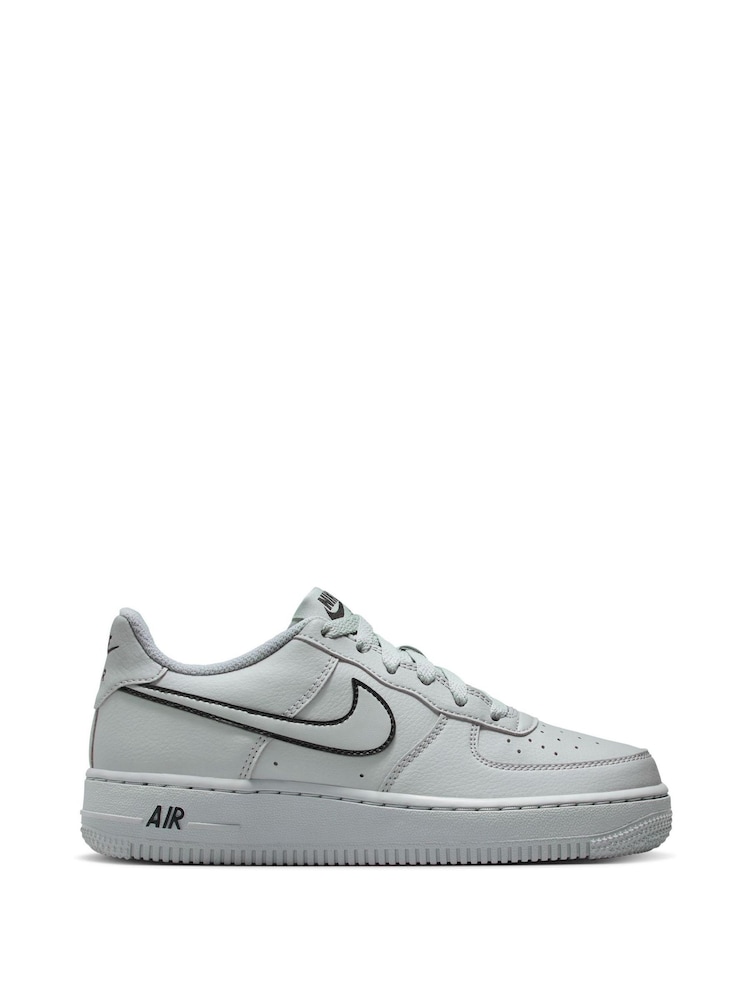 Nike Off White/Black Youth Air Force 1 Trainers - Image 1 of 10 Nike Off White/Black Youth Air Force 1 Trainers - Image 1 of 10