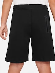 Nike Black Tech Fleece Shorts - Image 2 of 4