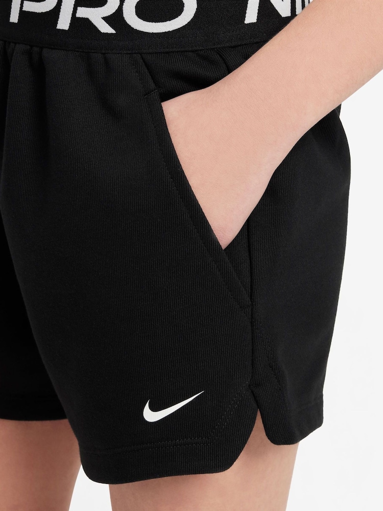 Nike Black Pro Dri-FIT Fleece Shorts - Image 4 of 4