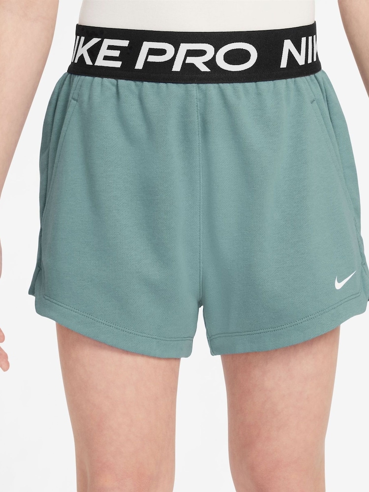 Nike Cannon Green Pro Dri-FIT Fleece Shorts - Image 1 of 4