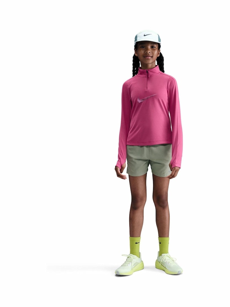 Beet Pink - Nike Pro Dri-FIT Veneer Printed Swoosh Half Zip Sweatshirt - Bild 1 von 5