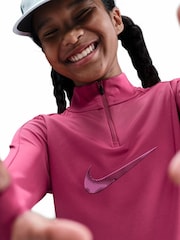 Beet Pink - Nike Pro Dri-FIT Veneer Printed Swoosh Half Zip Sweatshirt - Bild 5 von 5