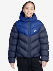 Nike Midnight Navy Colour Block Puffer Jacket - Image 1 of 3