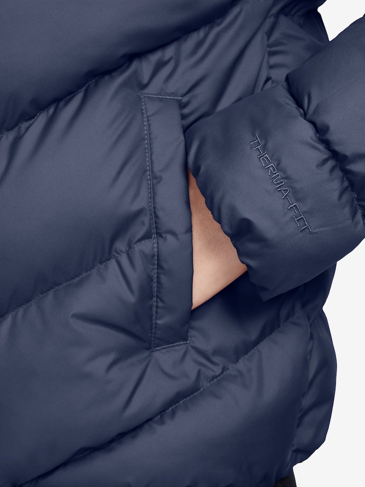 Nike Midnight Navy Colour Block Puffer Jacket - Image 3 of 3