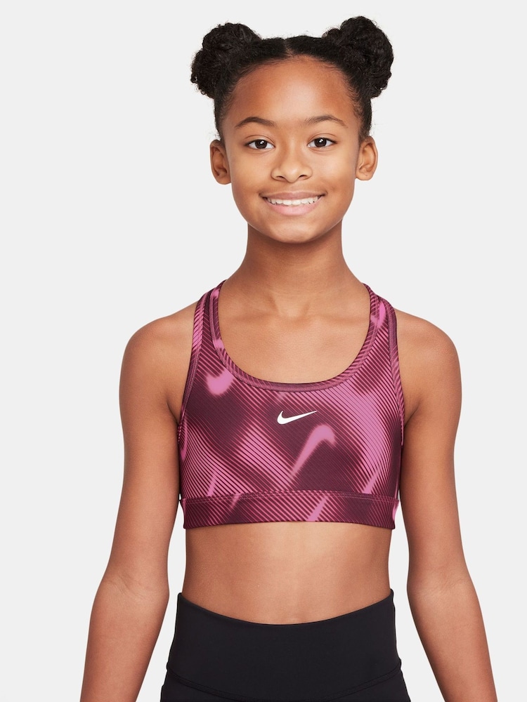 Nike Beet Pink Pro Swoosh Sports Bra - Image 1 of 3