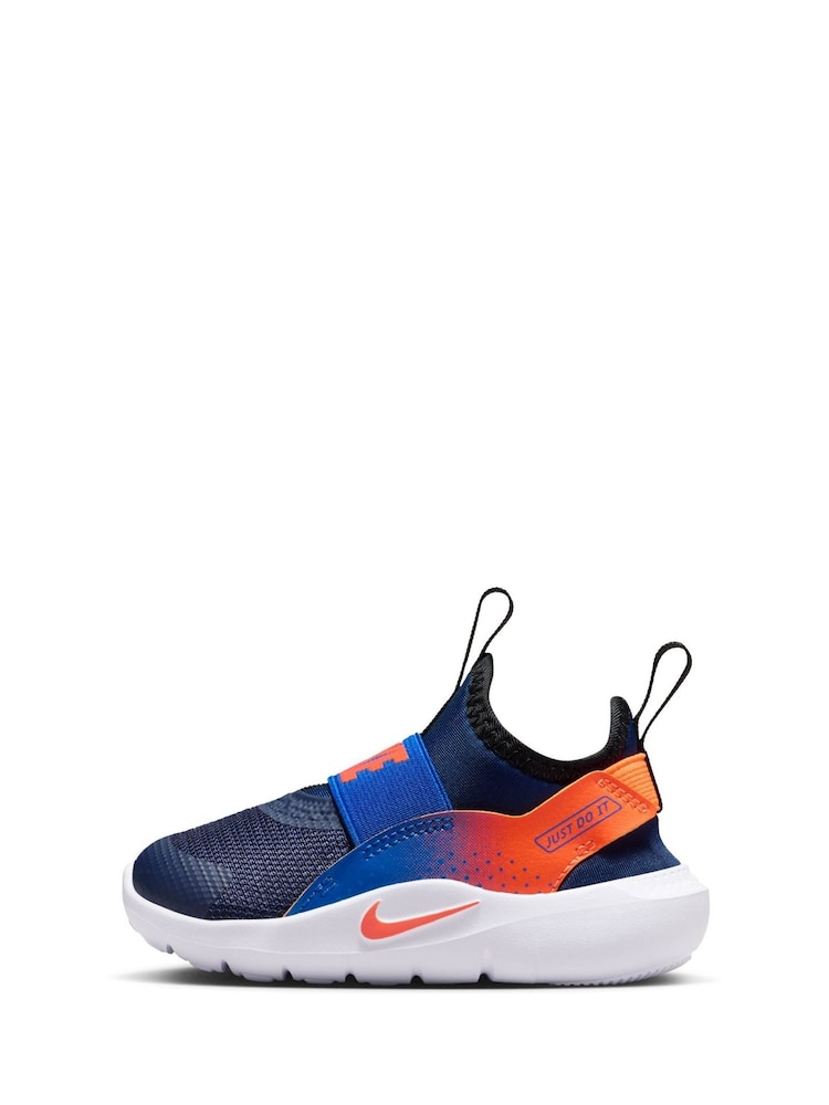 Nike Navy Total Orange Infant Flex Runner 4 Trainers - Image 2 of 9 Nike Navy Total Orange Infant Flex Runner 4 Trainers - Image 2 of 9