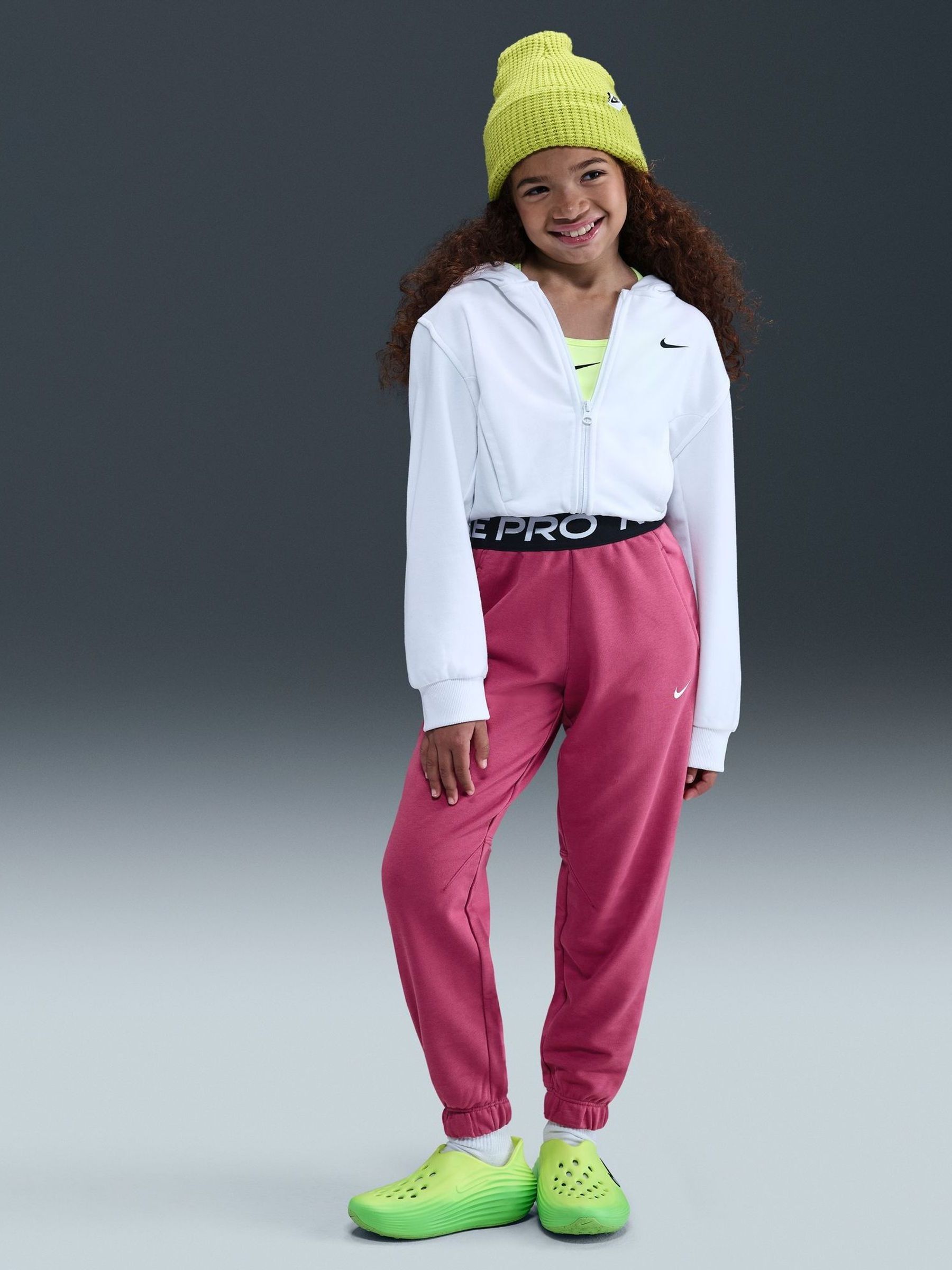 nike pink red fleece