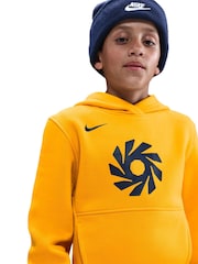Nike Yellow Erling Haaland Club Fleece Hoodie - Image 3 of 10