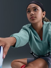 Nike Cannon Green Pro Dri-FIT Cropped Fleece Hoodie - Image 4 of 5
