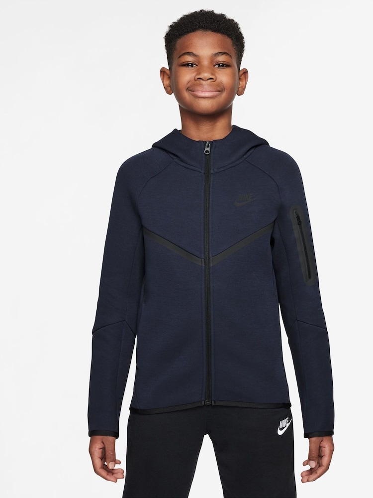 Blau - Nike Tech Fleece-Kapuzenjacke mit Reißverschluss - Bild 1 von 3