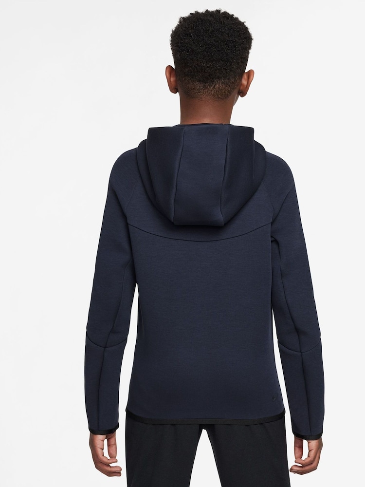 Blau - Nike Tech Fleece-Kapuzenjacke mit Reißverschluss - Bild 2 von 3
