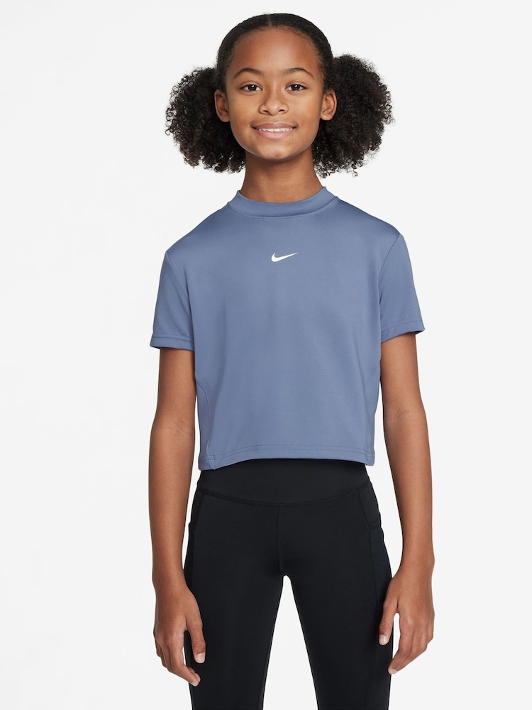 Nike World Indigo Blue Pro Dri-FIT Short Sleeve T-Shirt - Image 1 of 3