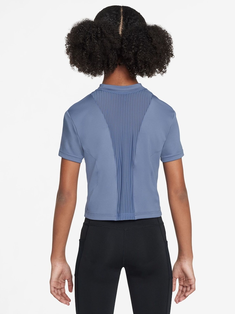Nike World Indigo Blue Pro Dri-FIT Short Sleeve T-Shirt - Image 2 of 3