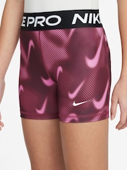 Nike Beet Pink Pro Dri-FIT Veneer Printed 5-Inch Shorts - Image 3 of 4