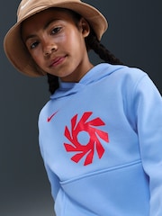 Nike Blue Tint Erling Haaland Club Fleece Hoodie - Image 3 of 10