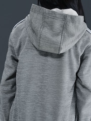 Nike Dark Grey Heather Club+ Poly Taped Zip Through Hoodie - Image 4 of 7