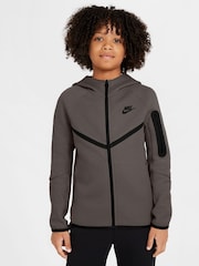 Nike Grey Stone Tech Fleece Zip-Up Hoodie - Image 1 of 3