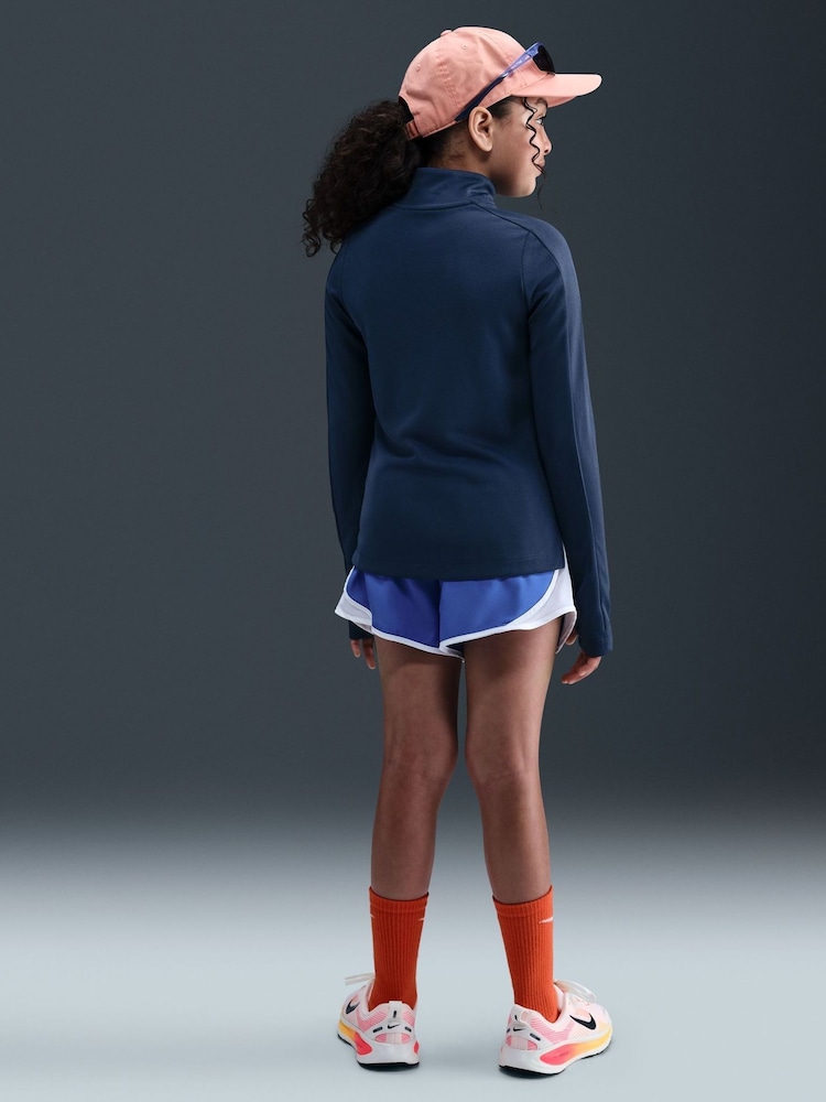 Nike Midnight Navy Pro Dri-FIT Veneer Printed Swoosh Half Zip Sweatshirt - Image 2 of 5 Nike Midnight Navy Pro Dri-FIT Veneer Printed Swoosh Half Zip Sweatshirt - Image 2 of 5