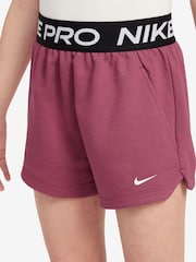 Nike Beet Pink Pro Dri-FIT Fleece Shorts - Image 3 of 4