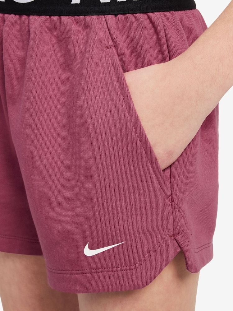 Nike Beet Pink Pro Dri-FIT Fleece Shorts - Image 4 of 4 Nike Beet Pink Pro Dri-FIT Fleece Shorts - Image 4 of 4