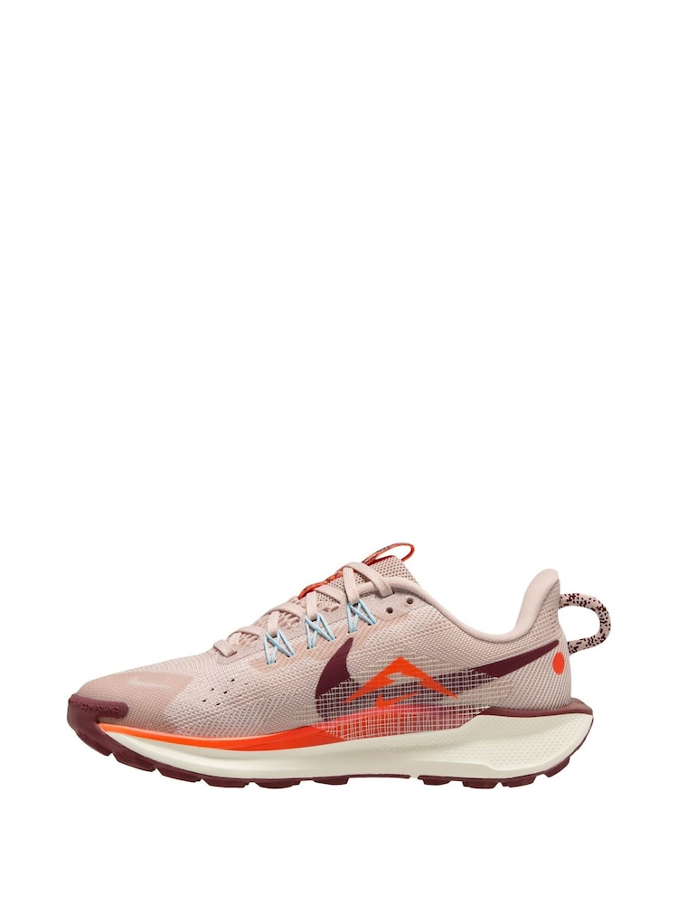 Nike Dark Team Red and Hyper Crimson Youth Pegasus Trail 5 Running Trainers - Image 2 of 4