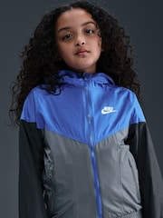 Nike Comet Blue Sportswear Windrunner Hooded Jacket - Image 7 of 7