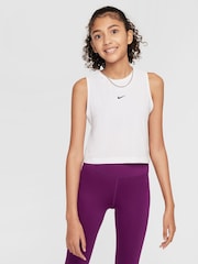 Nike White Pro Dri-FIT Vest Top - Image 1 of 4