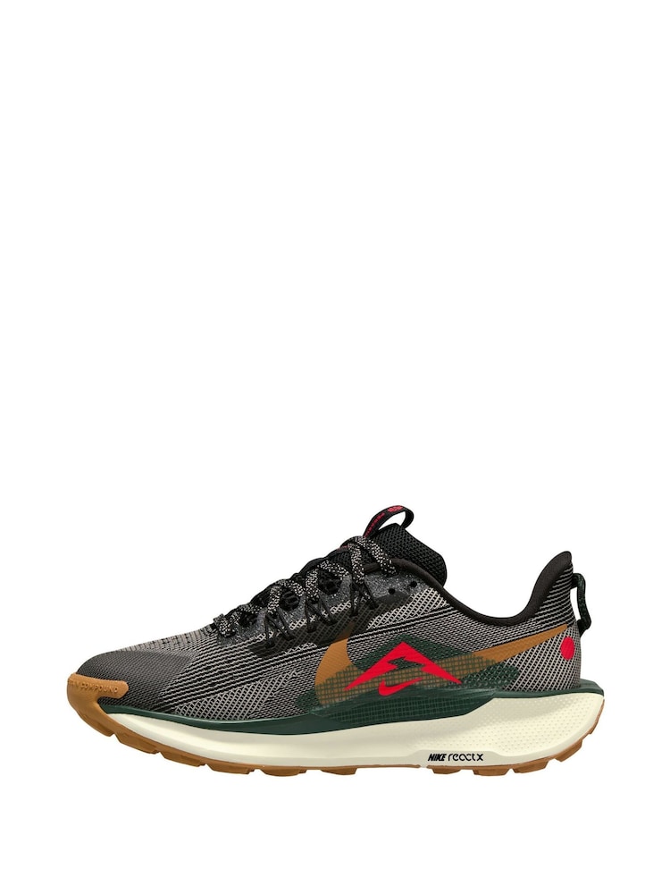 Nike Black/Fir Green Youth Pegasus Trail 5 Running Trainers - Image 2 of 4