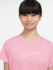 Nike Soft Pink Dri-FIT One Short Sleeve T-Shirt - Image 3 of 3