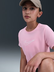 Nike Soft Pink Dri-FIT One Short Sleeve T-Shirt - Image 5 of 5