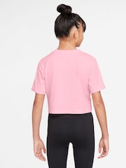 Nike Soft Pink Sportswear Cropped T-Shirt - Image 2 of 3