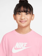 Nike Soft Pink Sportswear Cropped T-Shirt - Image 3 of 3