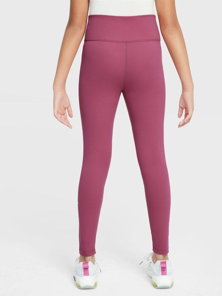 Nike Beet Pink Dri-FIT One Leggings - Image 2 of 3