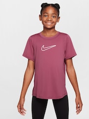 Nike Beet Pink Dri-FIT One Short Sleeve T-Shirt - Image 1 of 3
