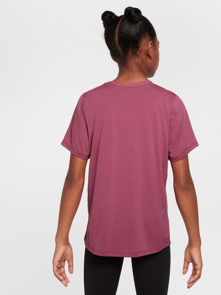 Nike Beet Pink Dri-FIT One Short Sleeve T-Shirt - Image 2 of 3