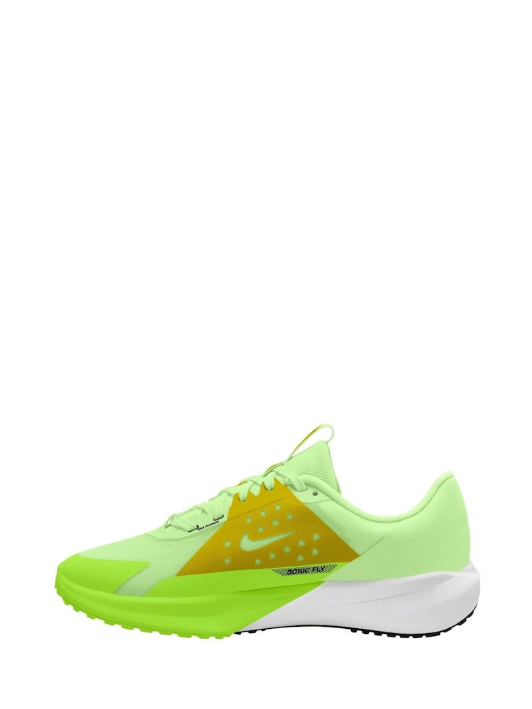 Nike Volt Yellow Youth Sonic Fly Running Trainers - Image 2 of 4