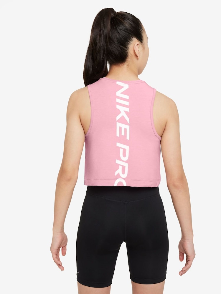 Nike Soft Pink Pro Dri-FIT Vest Top - Image 2 of 3