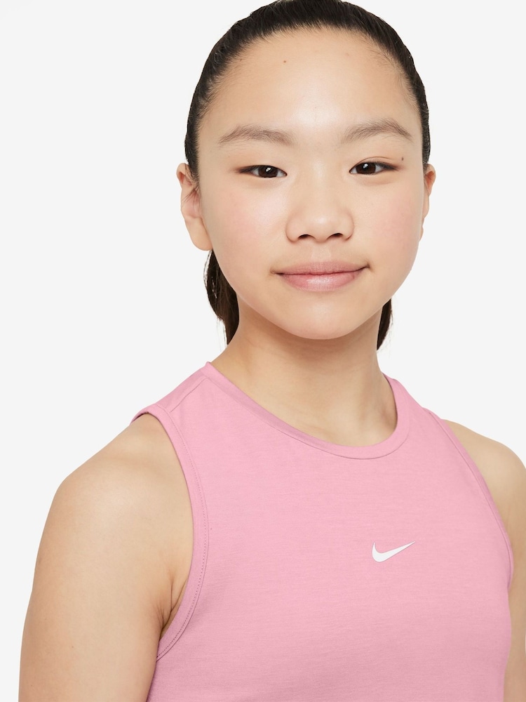 Nike Soft Pink Pro Dri-FIT Vest Top - Image 3 of 3