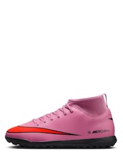 Nike Red Mercurial Superfly 10 Club Turf High Football Boots - Image 2 of 10