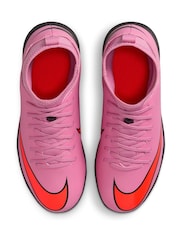 Nike Red Mercurial Superfly 10 Club Turf High Football Boots - Image 7 of 10