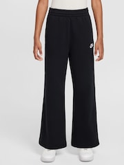 Nike Black Club Fleece Wide Leg Joggers - Image 1 of 6