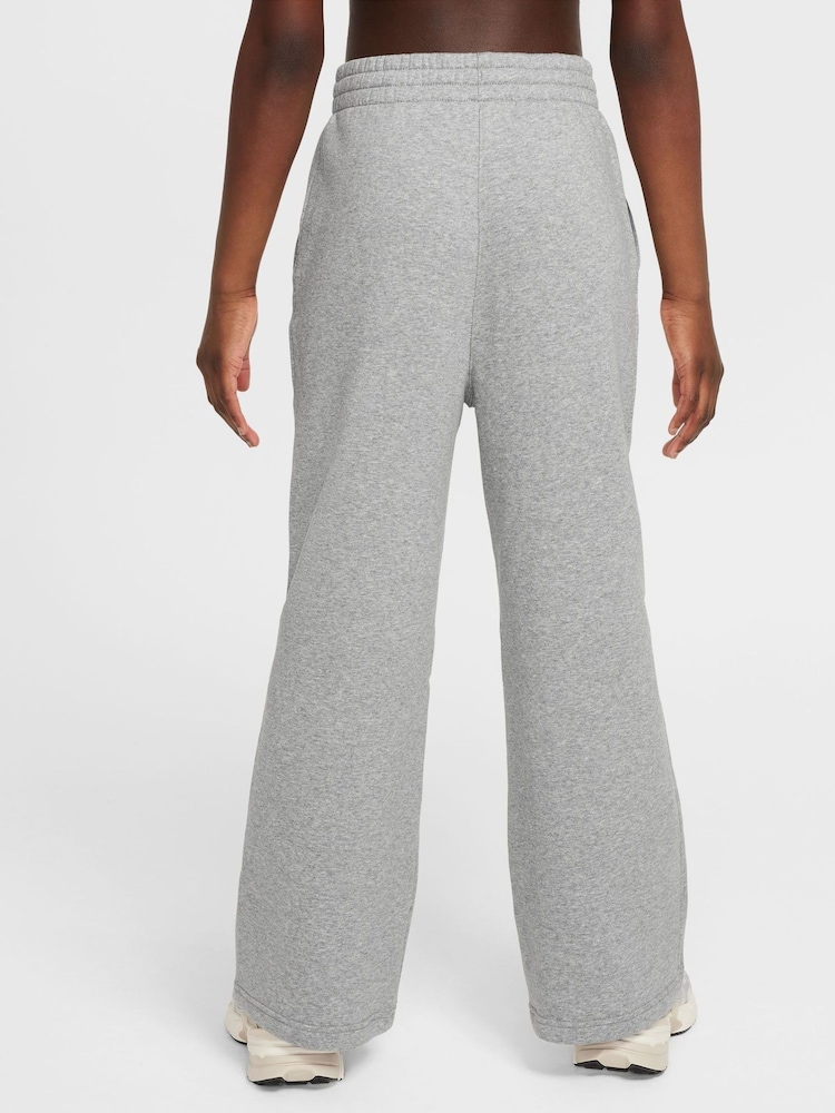 Nike Dark Grey Heather Club Fleece Wide Leg Joggers - Image 2 of 6 Nike Dark Grey Heather Club Fleece Wide Leg Joggers - Image 2 of 6