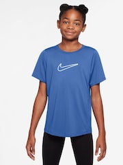 Kometblau - Nike Dri-FIT One Short Sleeve T-Shirt - Bild 1 von 3