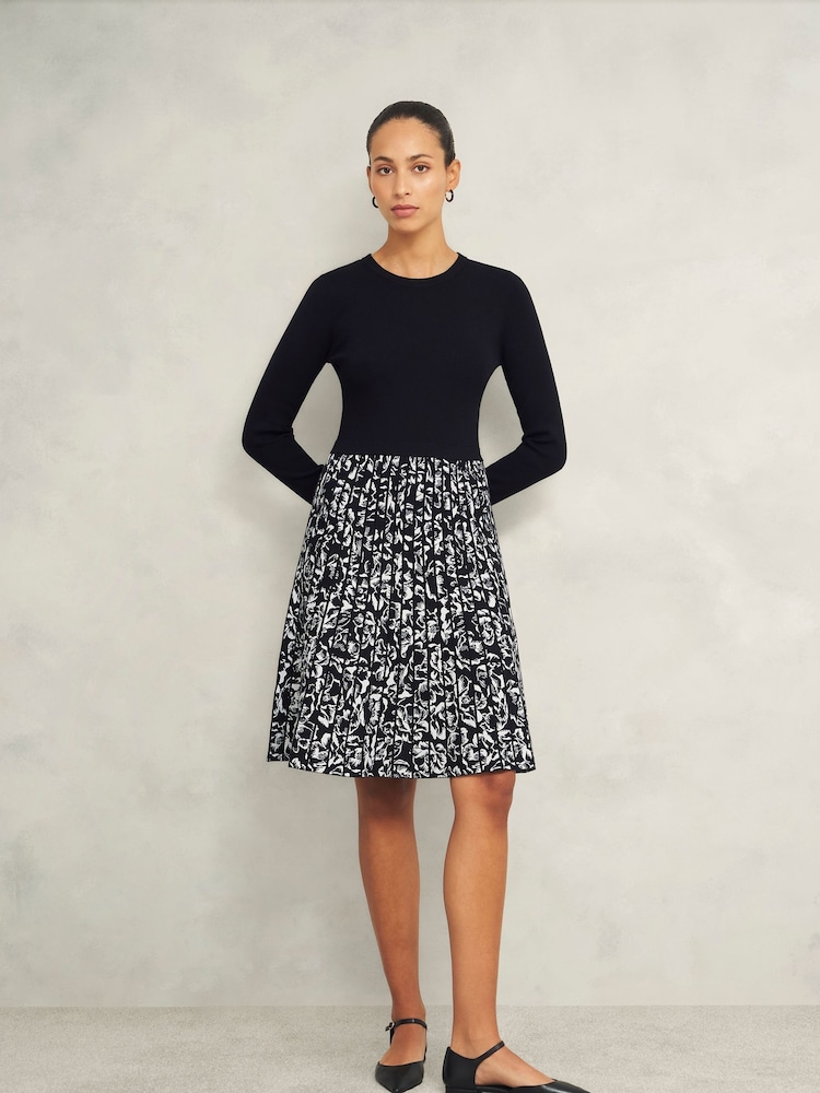 Hobbs Black Gill Knitted Dress - Image 1 of 4
