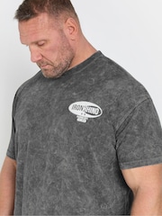 BadRhino Big & Tall – IronRhino Training Dept – Kurzarm-T-Shirt mit Waschung aus 100 % Baumwolle - Bild 3 von 5
