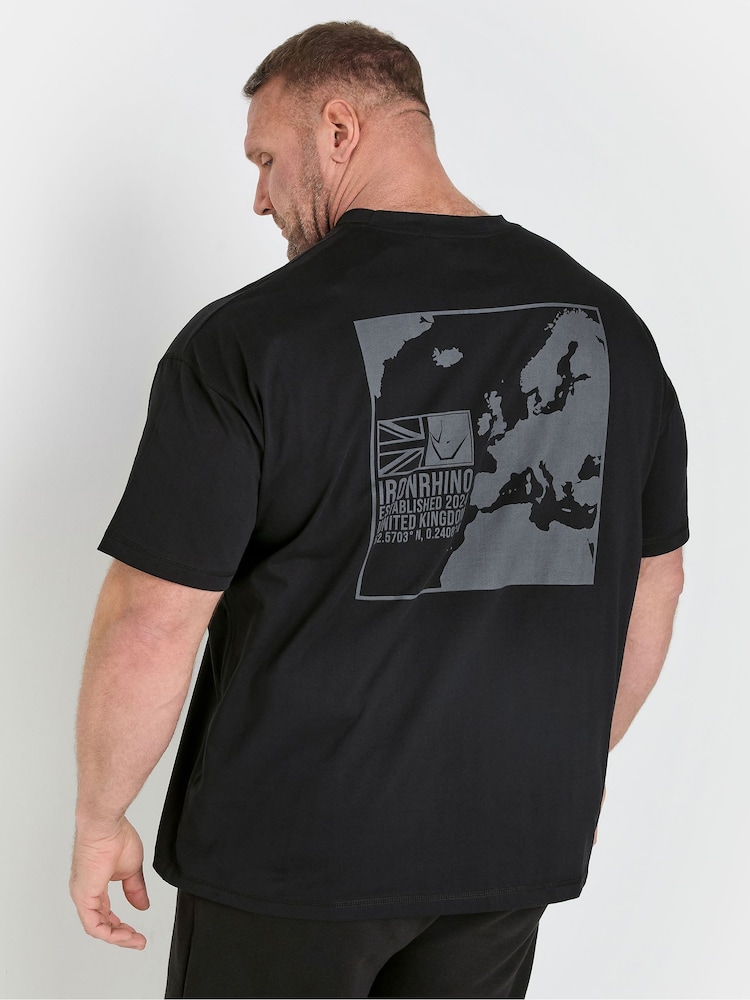 BadRhino Big & Tall Black Ironrhino Established 2024 100% Cotton T-Shirt - Image 2 of 5