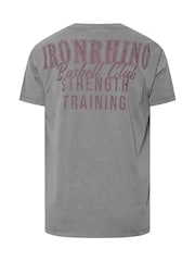 BadRhino Big & Tall Iron Barbell Club 100% Cotton T-Shirt - Bild 2 von 2
