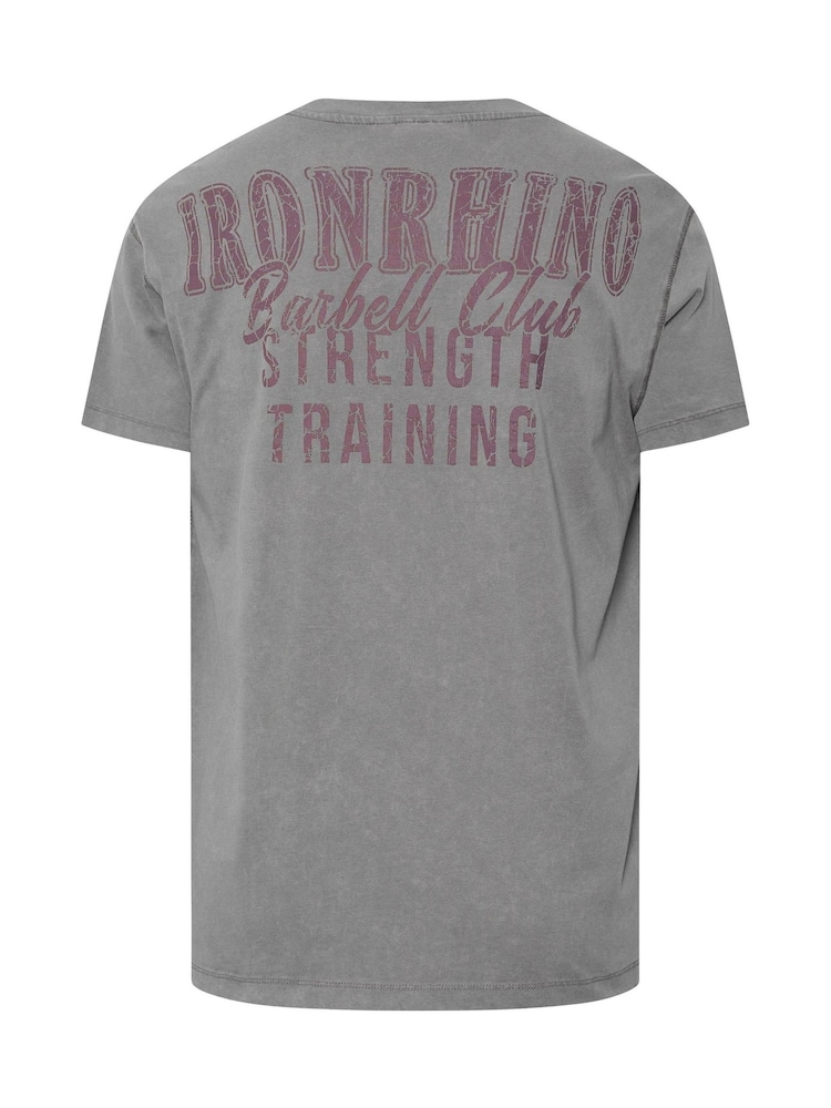 BadRhino Big & Tall Iron Barbell Club 100% Cotton T-Shirt - Bild 2 von 2