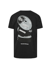 BadRhino Big & Tall Black Ironrhino Iron Never Lies Printed 100% Cotton T-Shirt - Image 5 of 5