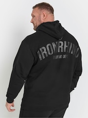 BadRhino Big & Tall Black Ironrhino Training Dept 100% Cotton Hoodie - Image 2 of 5